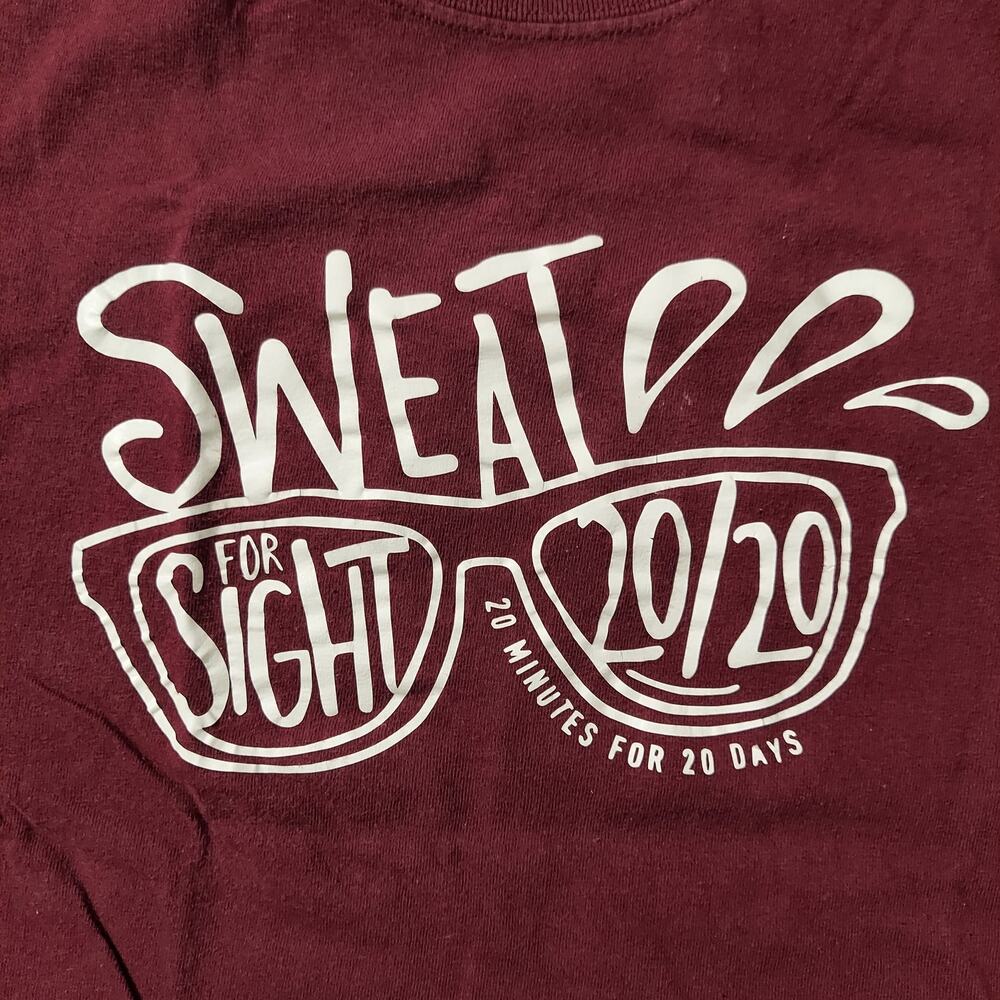 OneSight Shirt Unisex Large Sweat For Sight 20/20 Short Sleeve Tee